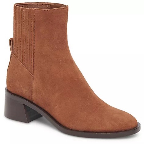 Dolce Vita Waterproof Brown Suede Ankle Boots Linny H2O - Picture 1 of 8